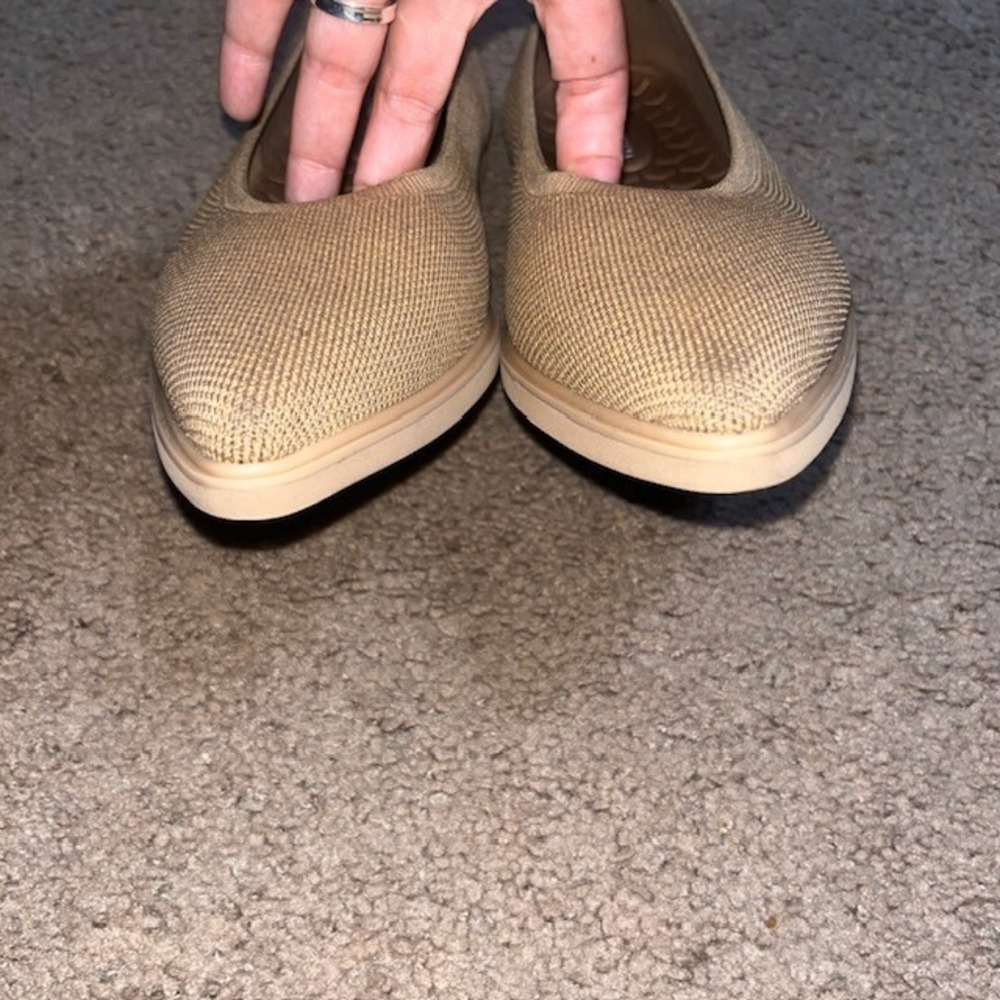 VIVAIA Veronica Pointed-Toe Flats Knit Sustainable Nutmeg Tan 40 / 9 - Picture 5 of 10